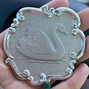 Jostens Sterling Silver 3” Swan Duck Belt Buckle